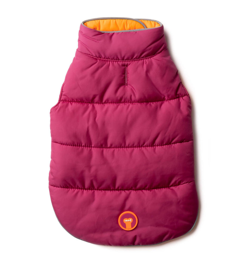 Hot Pink Orange Reversible Puffer